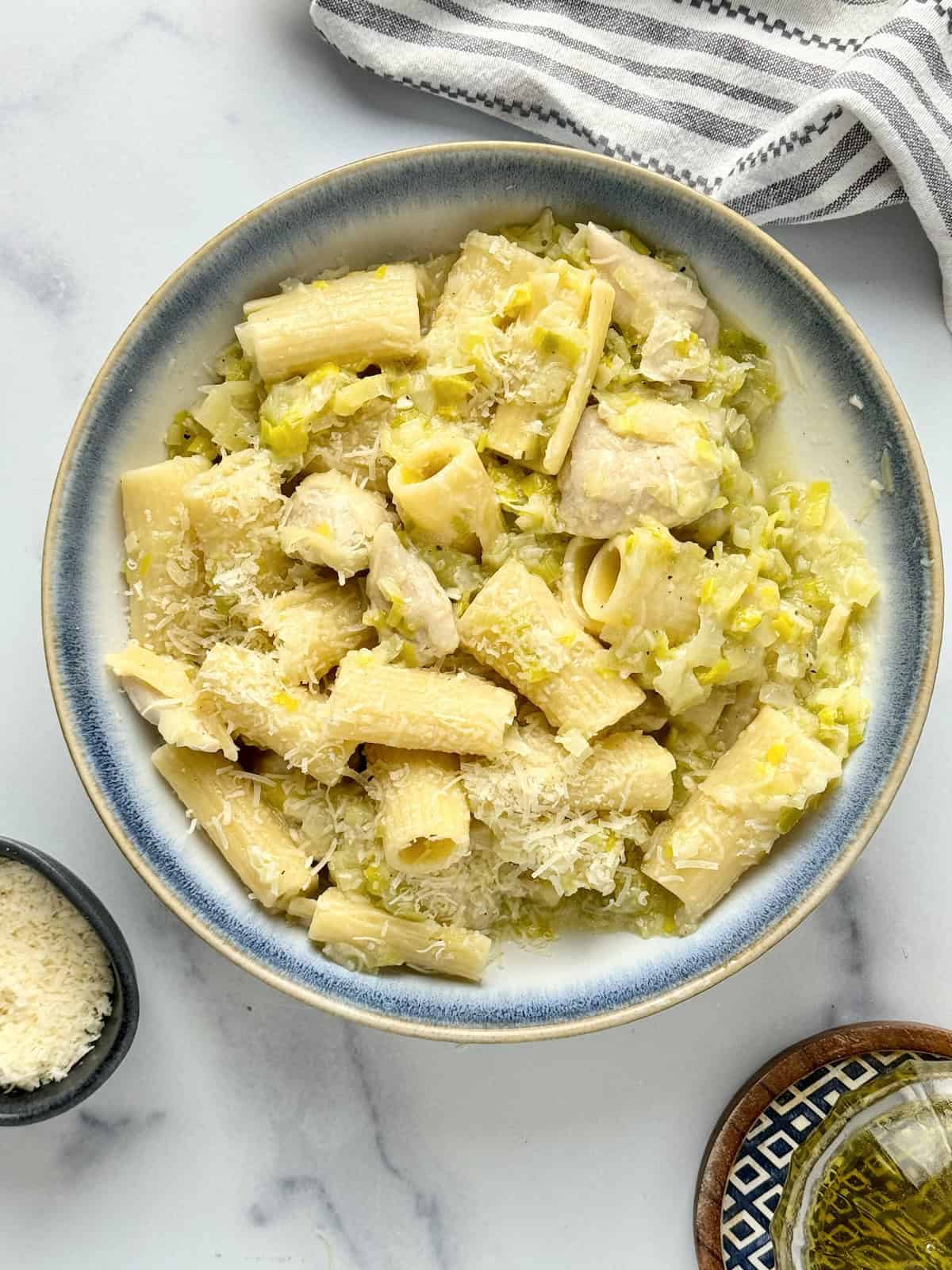 Easy Chicken And Leek Pasta.