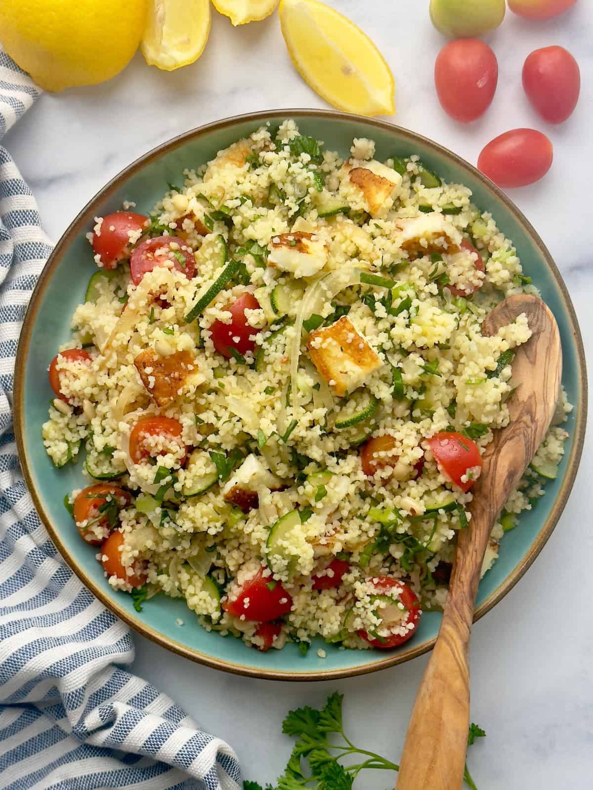 Halloumi And Couscous Salad.