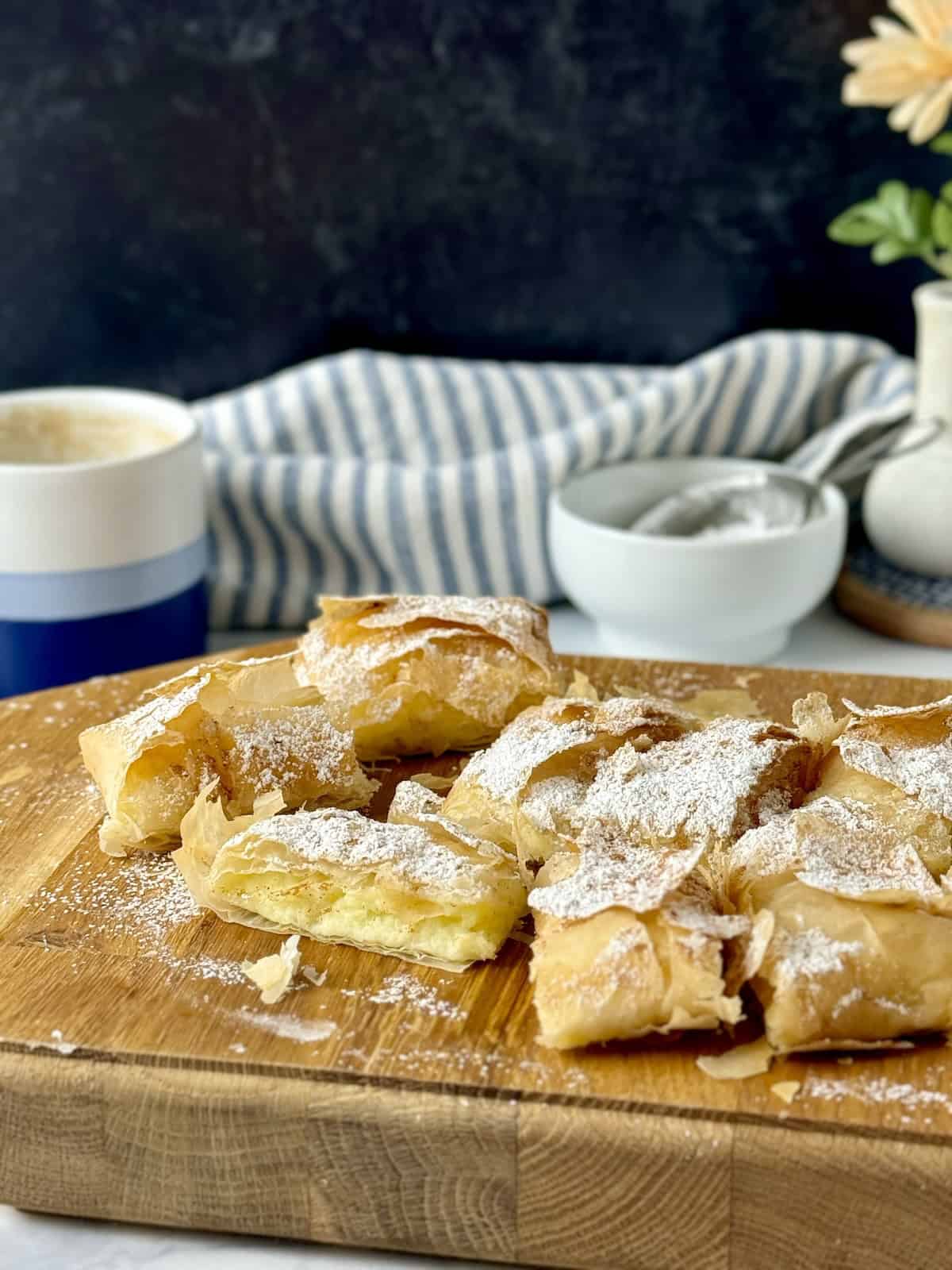 Greek Bougatsa Parcels With Custard Cream And Phyllo.